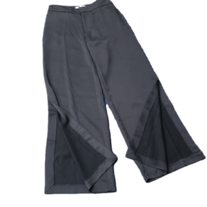 Rachel Roy Black Satin  Slit Pants Sz 0